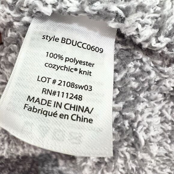 Barefoot Dreams Cozy Chic Grey Long Robe Size 1 - Picture 8 of 11